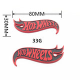 Load image into Gallery viewer, Hotwheels Decal Emblem 3D Metal Red Black