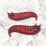 Load image into Gallery viewer, Hotwheels Decal Emblem 3D Metal Red Black